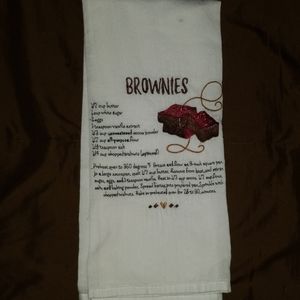 Brownie embroidered kitchen towel